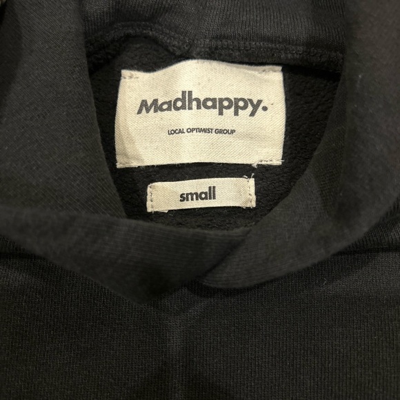 Rare Madhappy Black Melrose Silver Intergalactic Optimist Hoodie - Picture 3 of 4